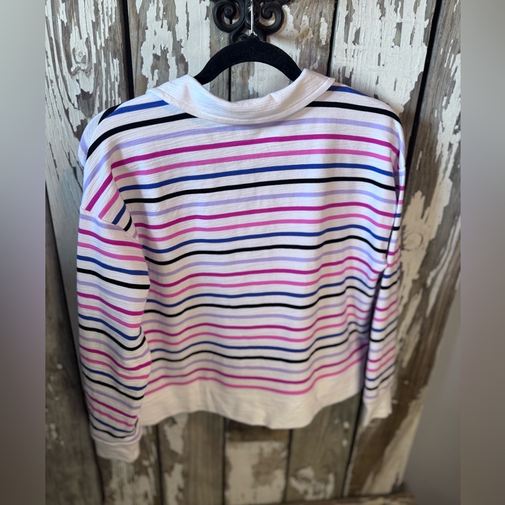 T By Talbots Size Small Multi Stripe Long Sleeve … - image 4